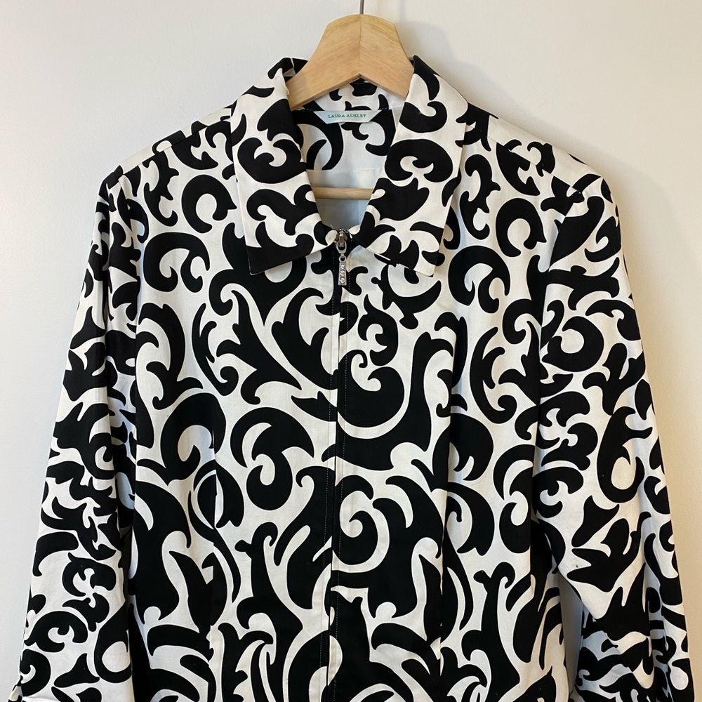 Laura Ashley Blazer with Zipper & Scroll Detail